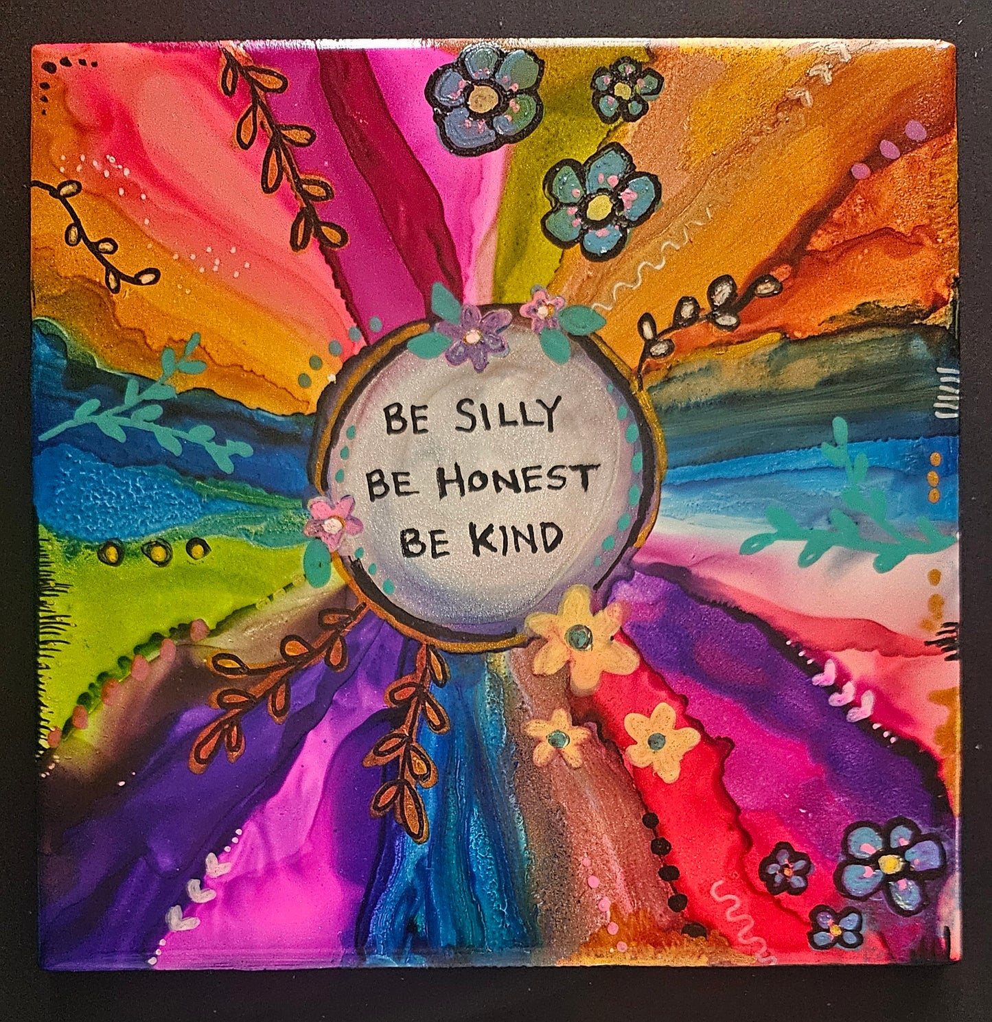 Hand Painted Ceramic Tile Art