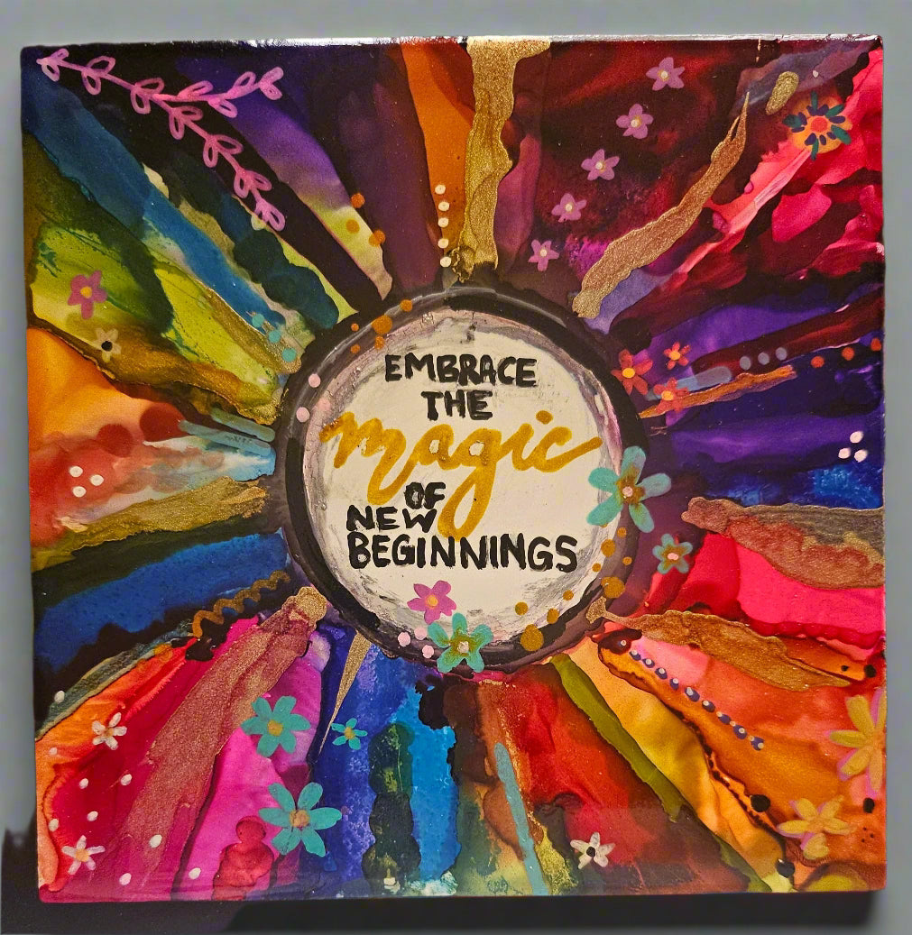 Hand Painted Ceramic Tile Art