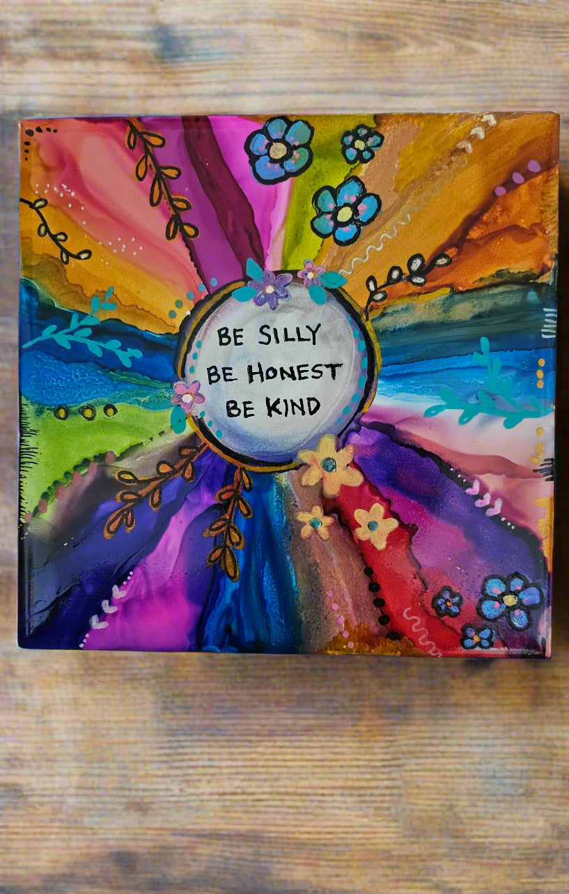 Hand Painted Ceramic Tile Art