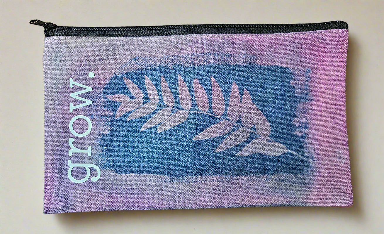 Ice-Dyed Canvas Pouch