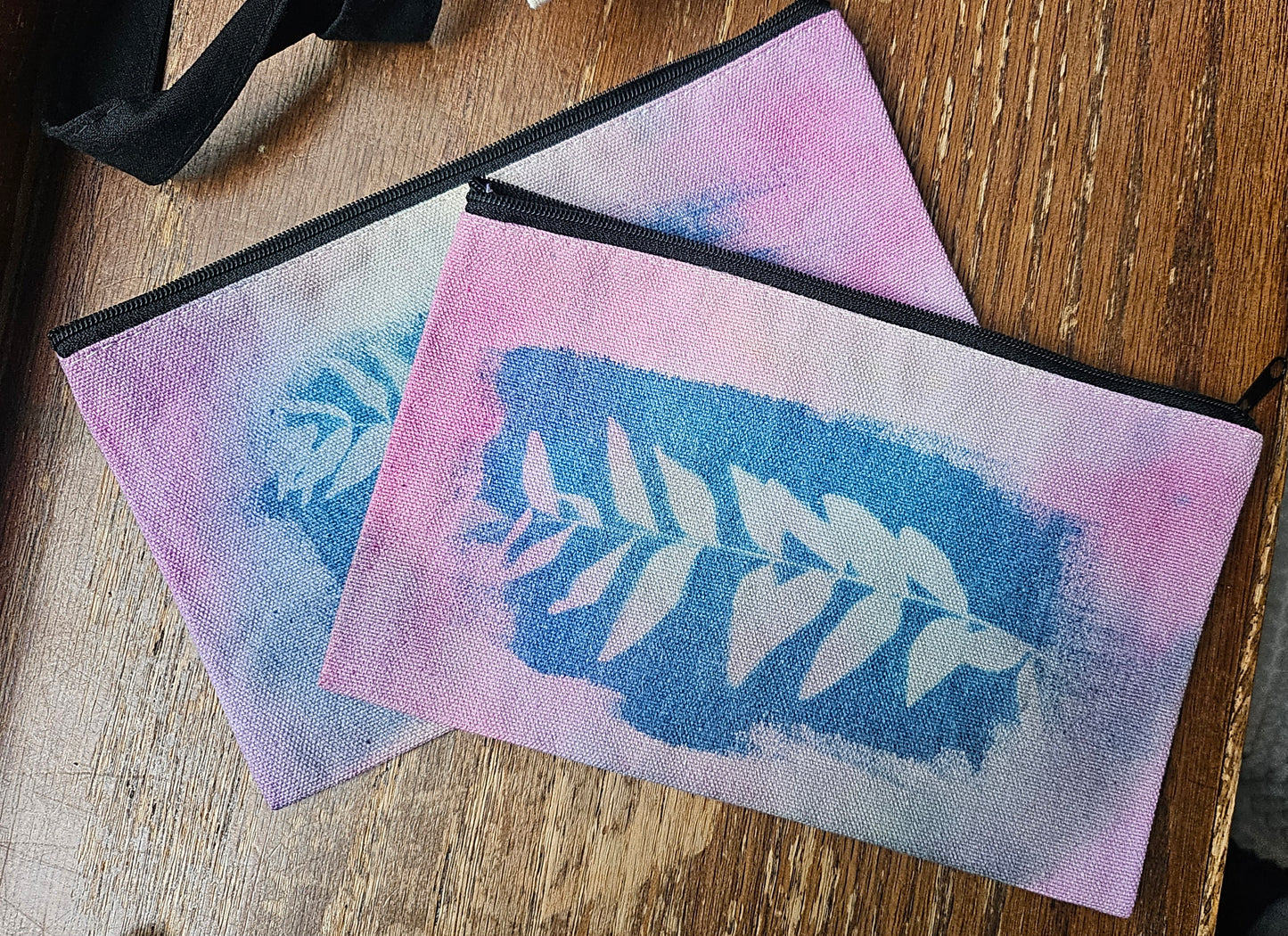 Ice-Dyed Canvas Pouch