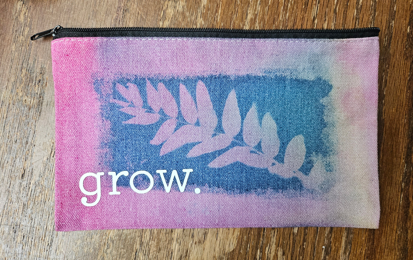 Ice-Dyed Canvas Pouch