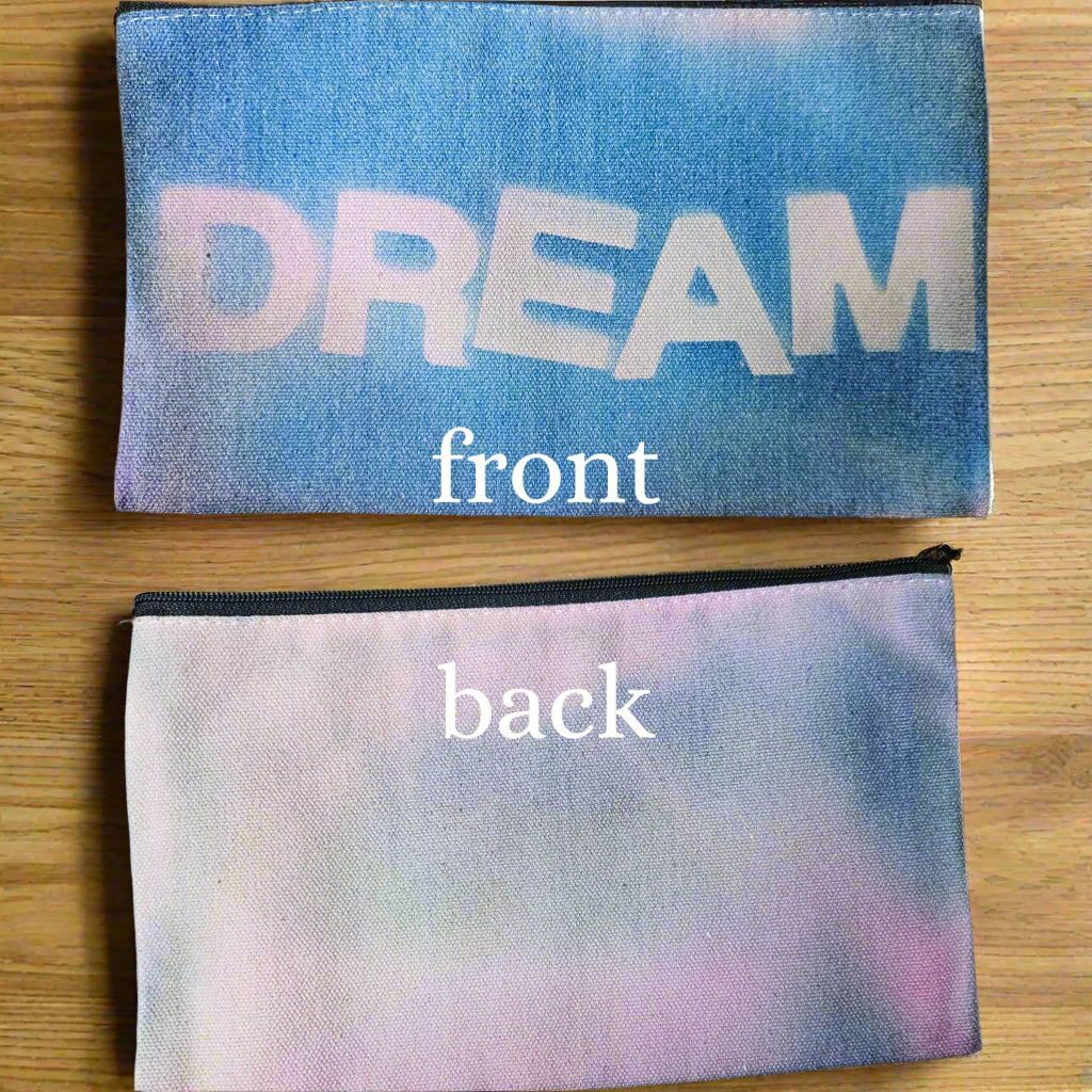 Ice-Dyed Canvas Pouch