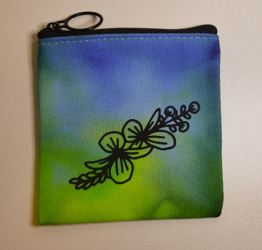 Ice-Dyed Canvas Pouch