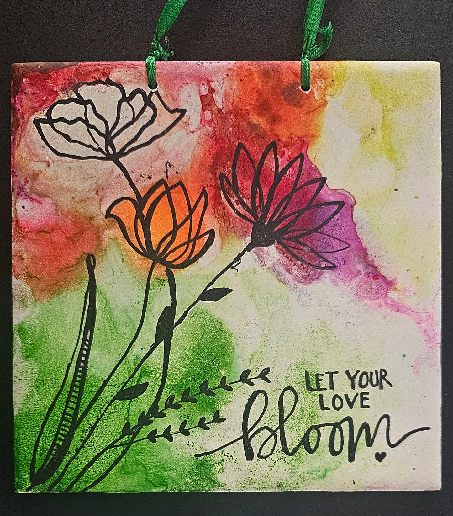 Hand Painted Ceramic Tile Art