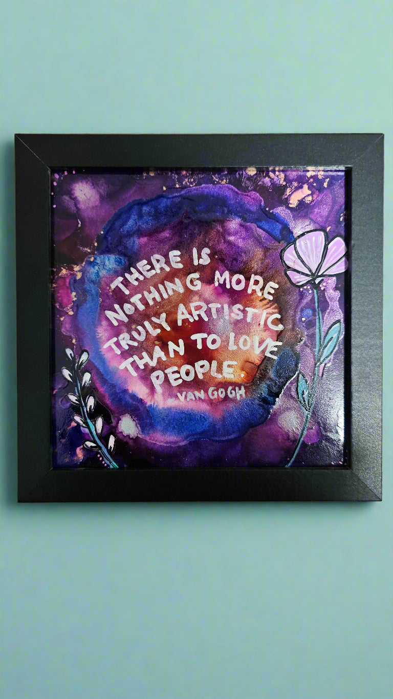 Hand Painted Ceramic Tile Art