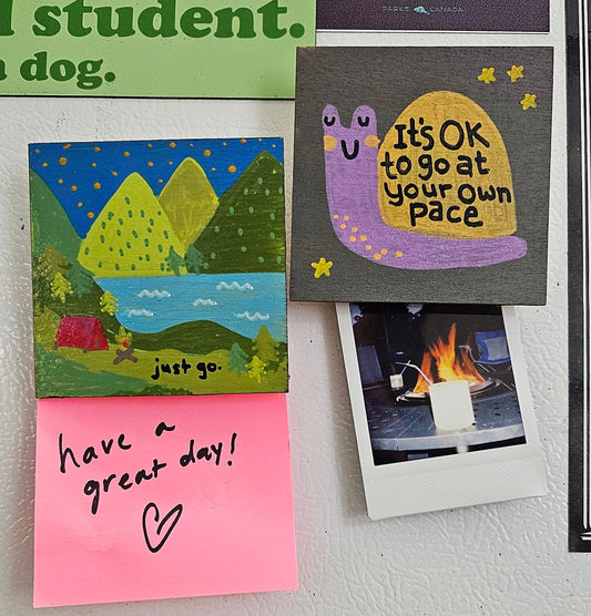 Hand-Painted Wooden Clip Magnets